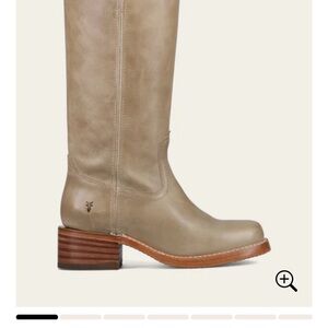 Frye Beige Leather Heeled Boots